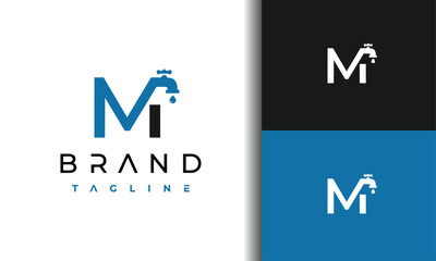 Sticker - letter M water faucet logo