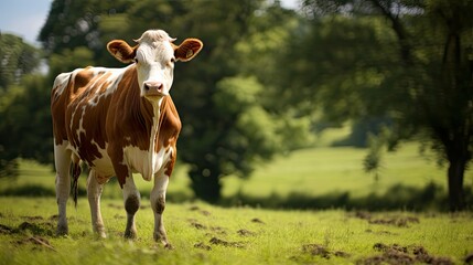 Wall Mural - farm female cow