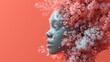 © Yahor Shylau  - girl's face in coral and algae portrait.