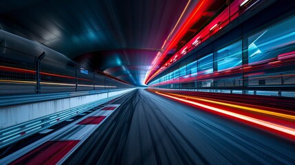 Empty Race Track Long Exposure