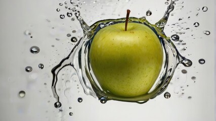 Canvas Print - apple in water