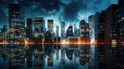 Wall Mural - urban buildings background