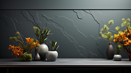 Wall Mural - A top view of a sleek and modern gray background, adding a touch of sophistication to any design