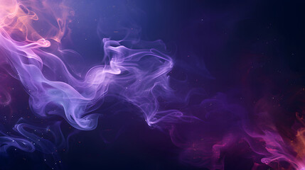 Wall Mural - an empty textbox background with magical purple smoke corners on a dark glowing background