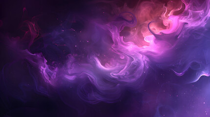 Wall Mural - an empty textbox background with magical purple smoke corners on a dark glowing background