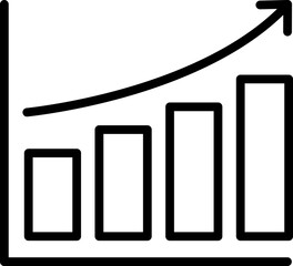 Wall Mural - Bar graph line icon. Graph, Line, Bar, Chart, Diagram, Report, Statistics. Business graphs and charts icons. Business infographics. Statistic data, charts, vector