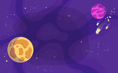 Wall Mural - space vector cartoon galaxy background