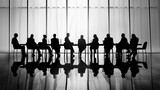 Fototapeta Uliczki - silhouette of business people