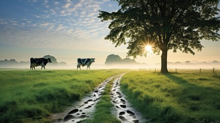 grazing cow tracks