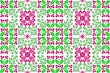 Floral Cross Stitch Embroidery background.geometric ethnic oriental seamless pattern traditional.Aztec style abstract vector.design for texture,fabric,clothing,wrapping,decoration,carpet.