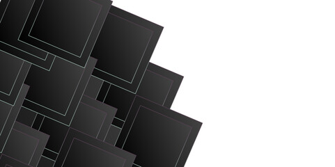 abstract background with black color triangle pattern texture design .square shape with soft shadows