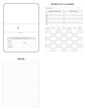 Editable Monthly Glance Planner Kdp Interior printable template Design.