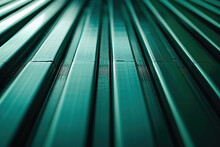Close Up Image Of Metal Green Fence Panel Background Generative AI