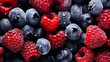 Frozen fruits blueberries