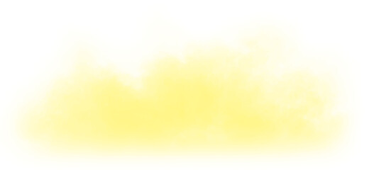yellow smoke effect for decoration and covering on the transparent background