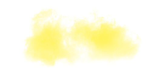 yellow smoke effect for decoration and covering on the transparent background