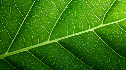 Wall Mural - green leaves abstract background. close up texture of green leaf veins