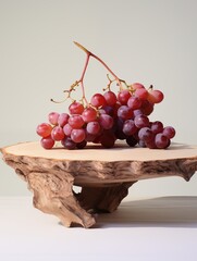 Wall Mural - red grapes in a basket