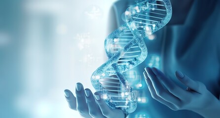 3d illustration of dna gene model Science background with superior dna structure Closeup