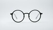 black glasses, eyeglasses isolated on white background