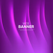 Abstract purple background with wave, Purple banner