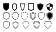 Shield icons set