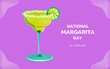 canvas print picture - WHITE NATIONAL MARGARITA DAY TEMPLATE DESIGN 