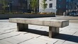 outdoor concrete bench