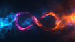 Glowing multicolored infinity symbol