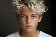 Portrait Of A Young Boy With Striking Eyes
