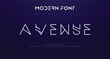 Double Line Monogram Alphabet And Tech Fonts. Lines Font Regular Uppercase And Lowercase. Vector Illustration.