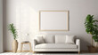© Yuwarin - frame mockup in home interior background in living room