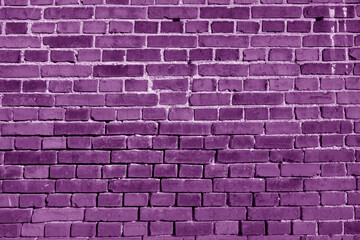 Wall Mural - Purple brick wall texture and pattern.