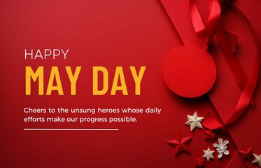 Wall Mural - Happy labours day background greeting card and social media post 