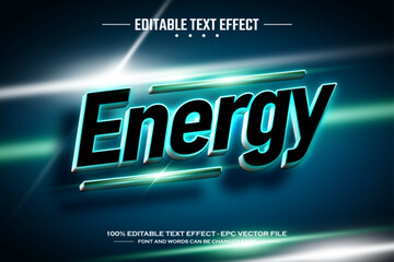 Wall Mural - Energy 3D editable text effect template