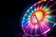 Nostalgic allure Ferris wheel lights up the night with color