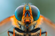 © ADDICTIVE STOCK - Up-close portrait of a vibrant fly with detailed eyes Generative AI image