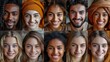 A collage of many different people. People of different nationalities and races