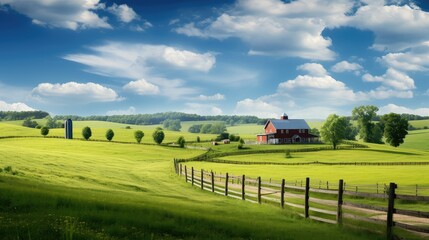 Canvas Print - rural farm panoramic