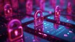 © chayantorn - Secure messaging app on a smartphone ensuring end-to-end encryption for privacy with digital lock symbols