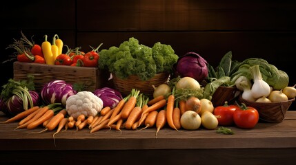 Wall Mural - healthy farm fresh vegetables