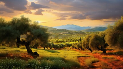 Wall Mural - agriculture olive farm