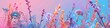 neon bloom fantasy pastel floral dreamscape pattern background banner concept wallpaper with space for text or product