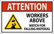© Seetwo - Attention Sign, Workers Above Watch For Falling Material
