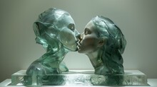 Statue Of A Two Women Kissing