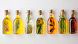 herbal tinctures on a white background