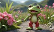 Leap Day Frolic: Cute Frog Celebrates Springtime Joy