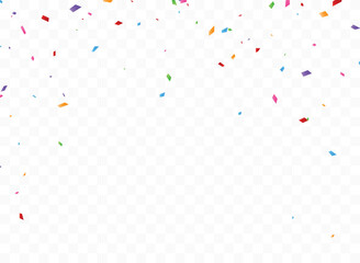 Wall Mural - colorful confetti on transparent background