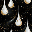 Seamless background pattern with abstract drops in color.