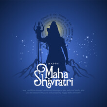 Lord Shiv Shankar Silhouette Background For Maha Shivratri